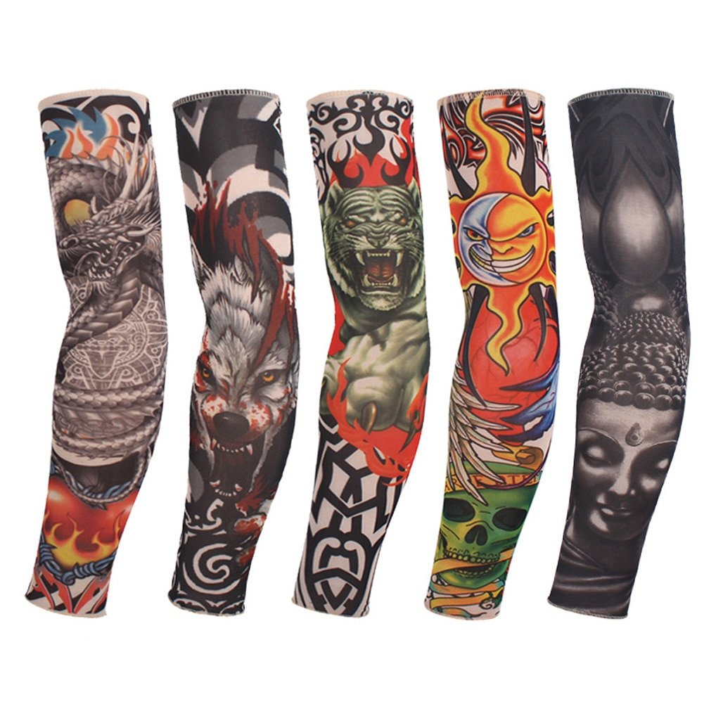 1 Pc Color Random New Fake Tattoo Elastic Arm Sleeve Arm Stockings pertaining to dimensions 1001 X 1001