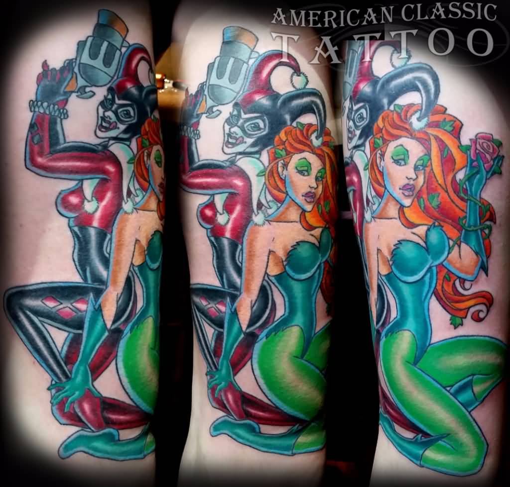 13 Poison Ivy Harley Quinn Tattoos regarding measurements 1024 X 979