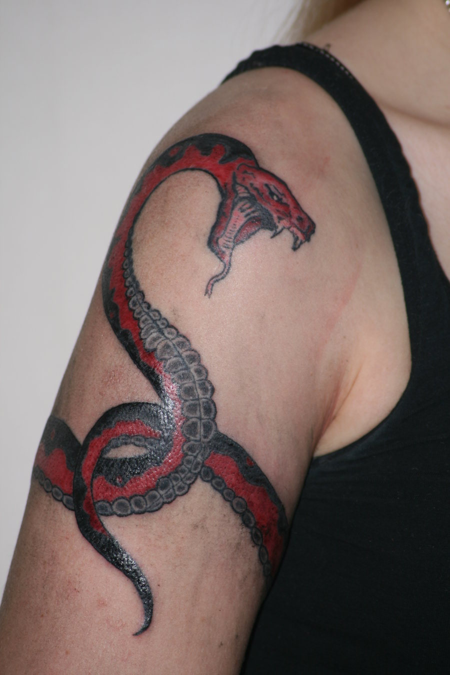Snake Coiled Around Arm Tattoo • Arm Tattoo Sites