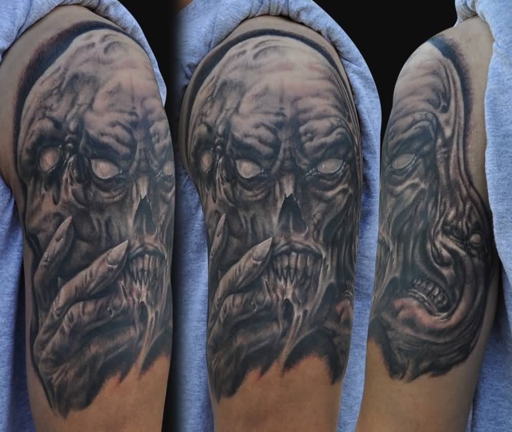 16 Half Sleeve Evil Tattoos with regard to size 1000 X 843