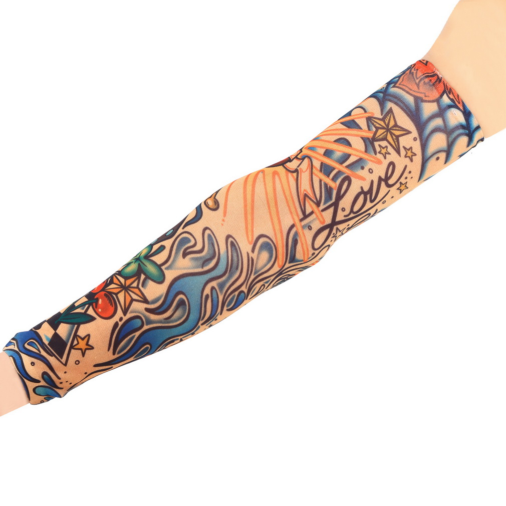 1pc Fake Tattoo Elastic Arm Sleeve Arm Stockings Sport Skins Sun pertaining to size 1010 X 1010