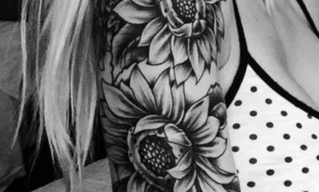 Sunflower Tattoo On Upper Arm Arm Tattoo Sites