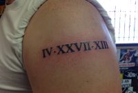 21 Amazing Shoulder Roman Numerals Tattoos with regard to proportions 1600 X 1200