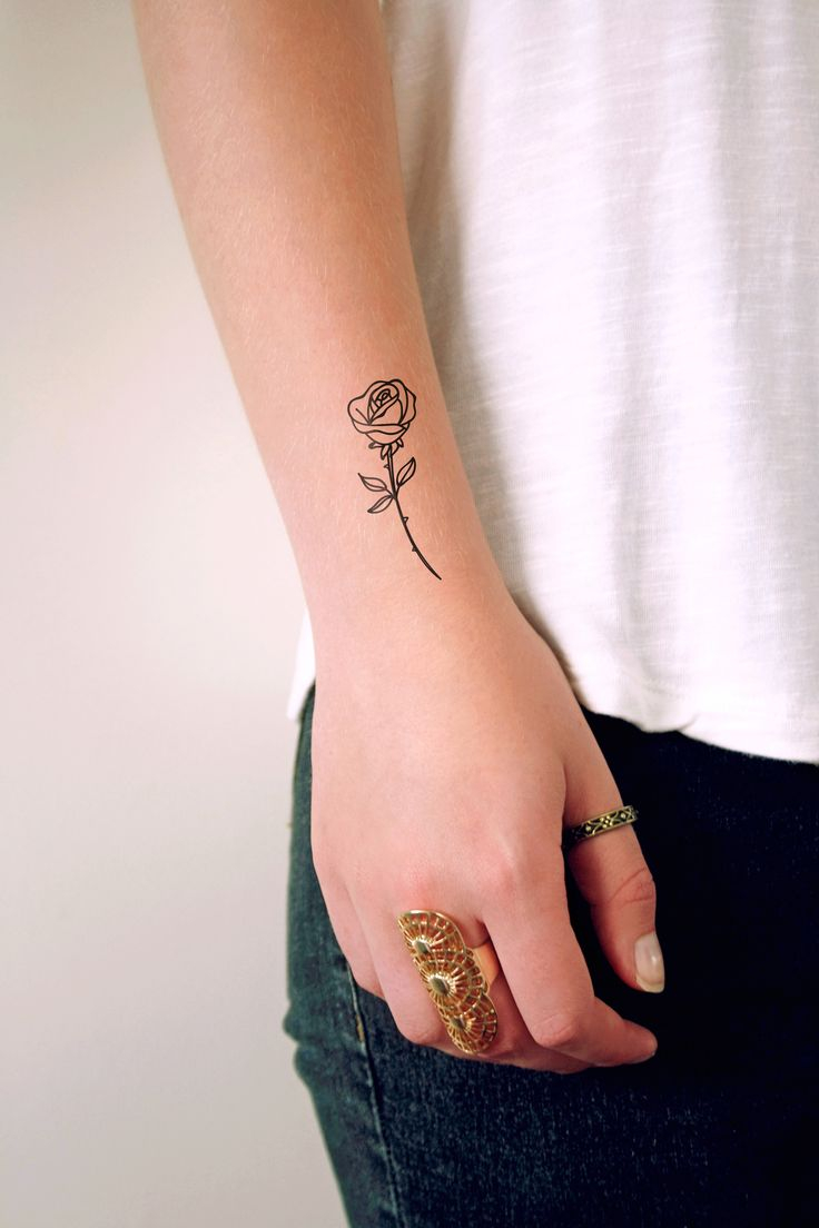 21 Small Rose Tattoo On Wrist Designs Images throughout dimensions 736 X 1104