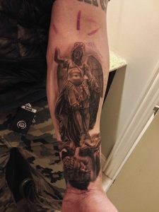 24 Archangel Michael Tattoos On Forearm intended for measurements 768 X 1024