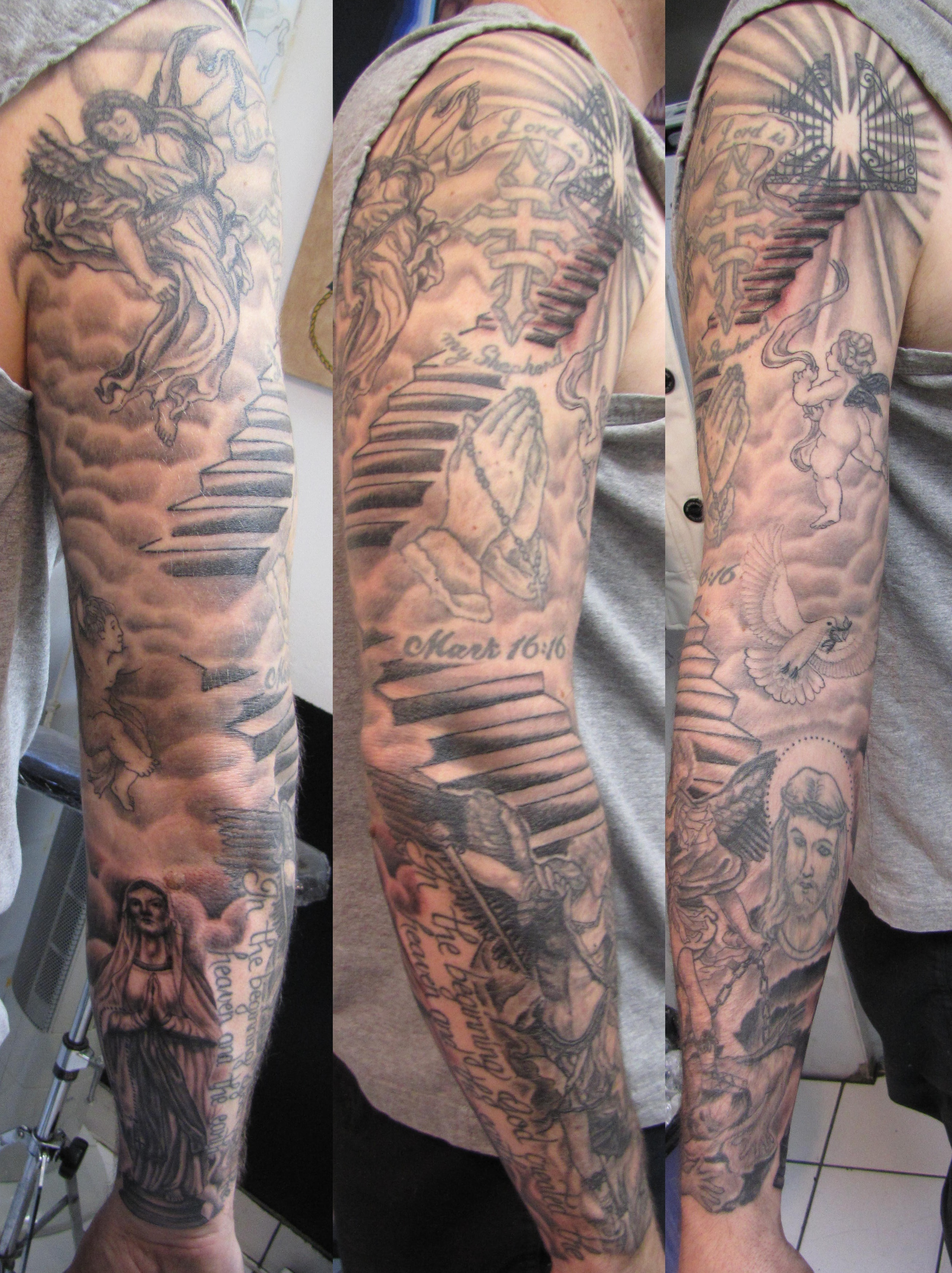 26 Angel Sleeve Tattoos Ideas with dimensions 2609 X 3489