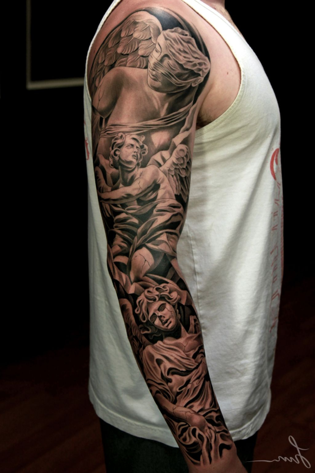 26 Angel Sleeve Tattoos Ideas within proportions 1024 X 1536