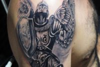 27 Warrior Angel Tattoos Designs Images And Ideas inside proportions 1600 X 1600