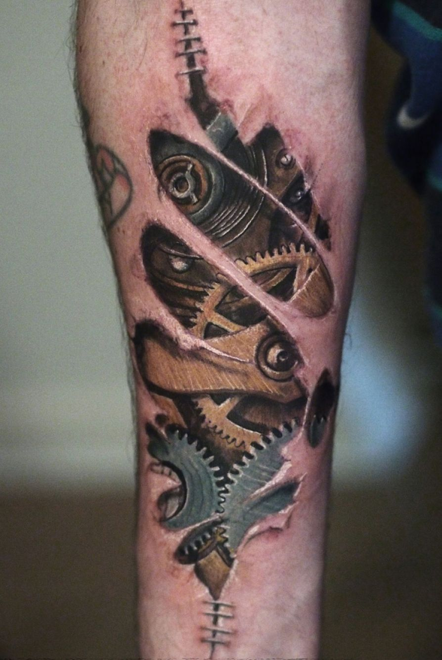 28 Awesome Steampunk Tattoos Ideas with measurements 894 X 1335