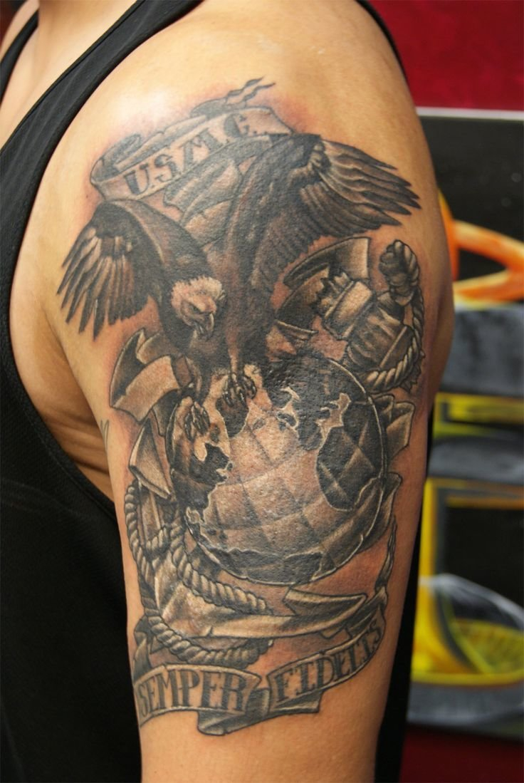 30 All American Tattoos That Honor Our Armed Forces Photos Cafemom within sizing 736 X 1099