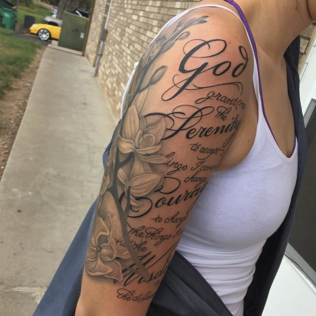 serenity prayer tattoo on arm