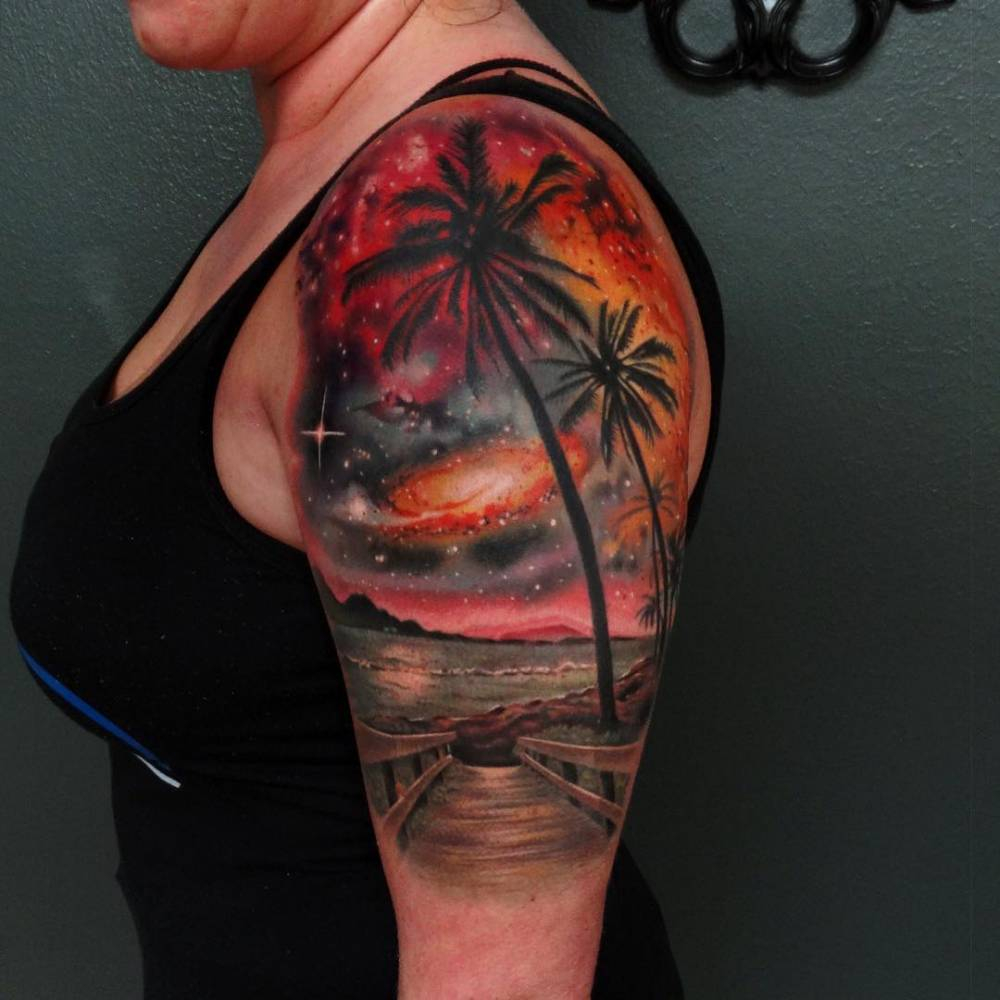 33 Awesome Beach Scenery Tattoos throughout sizing 1000 X 1000