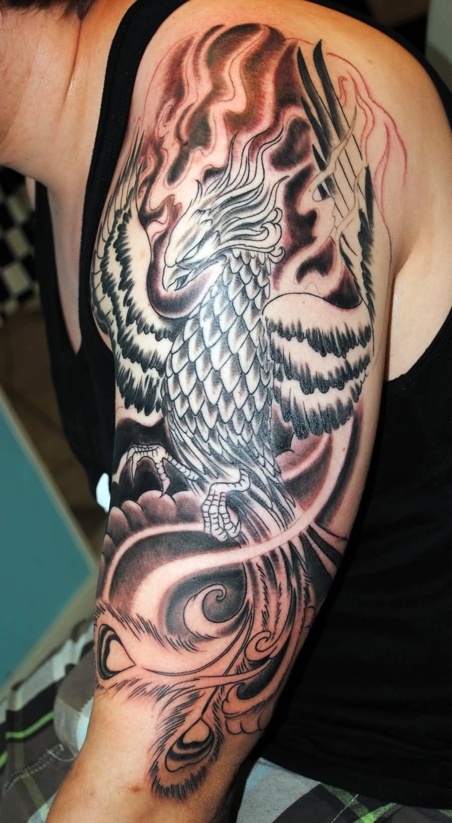35 Amazing Phoenix Tattoos On Arm throughout size 900 X 1638