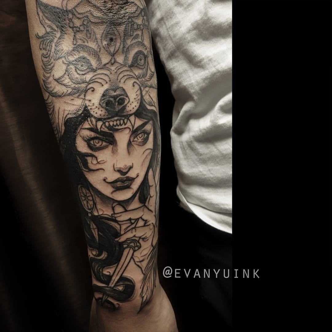 35 Amazing Wolf Girl Tattoos inside proportions 1080 X 1080