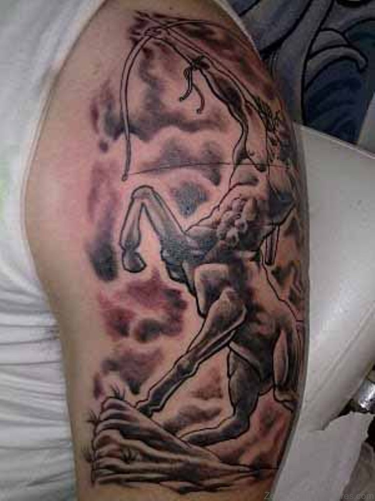 35 Awesome Sagittarius Tattoos On Shoulder throughout measurements 768 X 1024