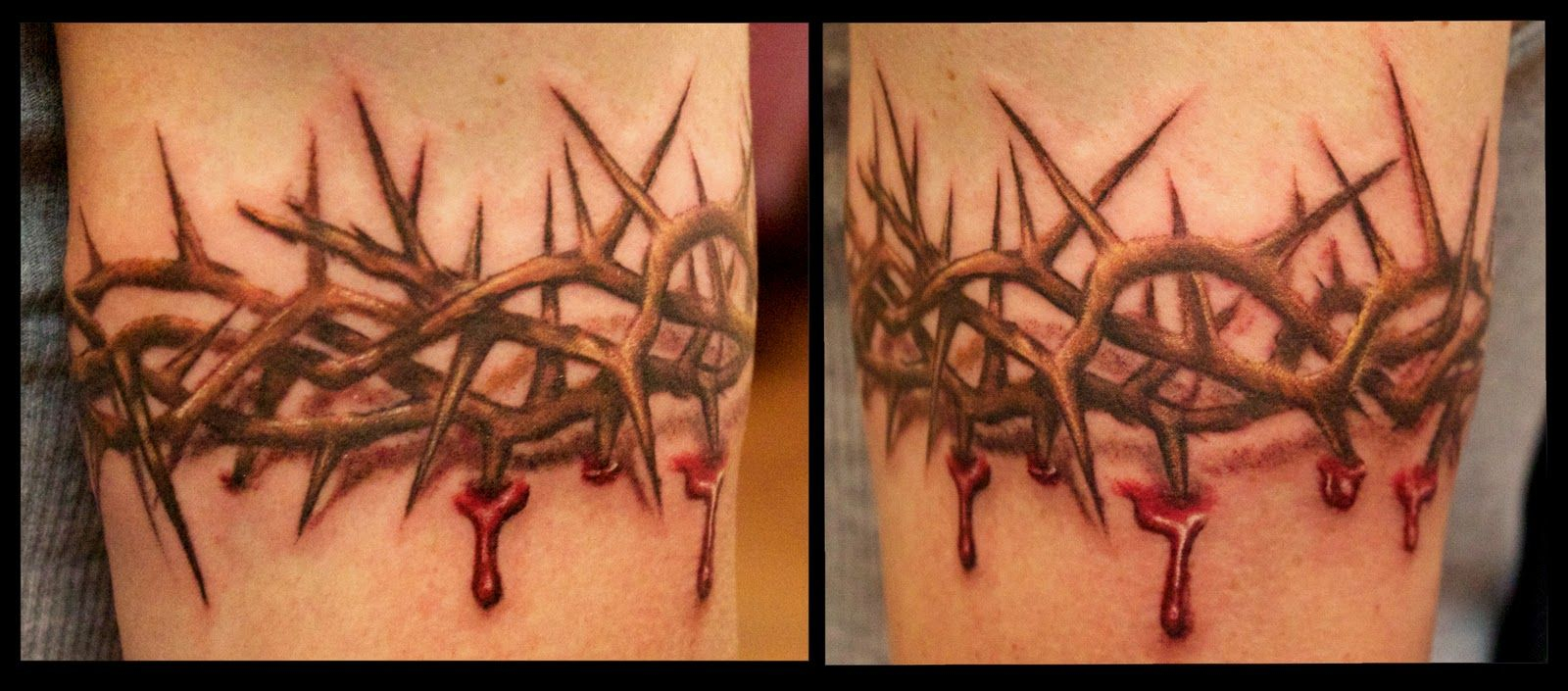 3d Crown Of Thorns Arm Band Tattoo Google Search For My Dad intended for size 1600 X 705