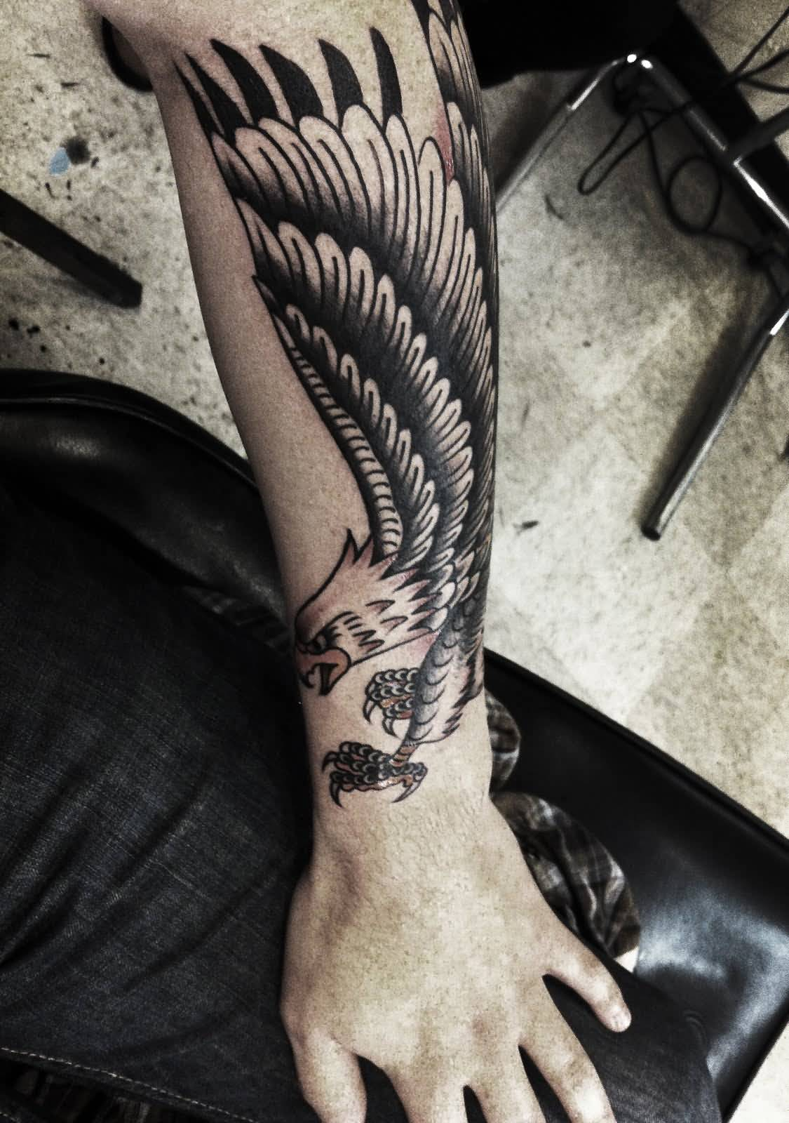 42 Eagle Forearm Tattoos With Meanings for dimensions 1125 X 1600