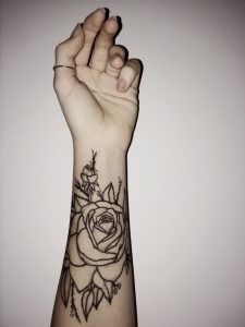 43 Beautiful Forearm Rose Tattoos intended for size 900 X 1200