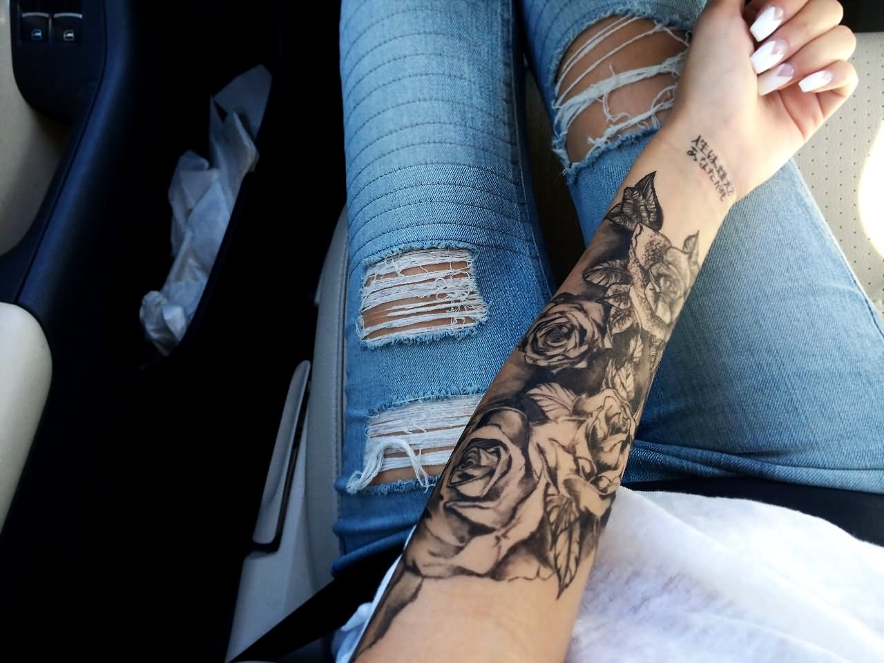 Realistic Rose Arm Tattoo - wide 6