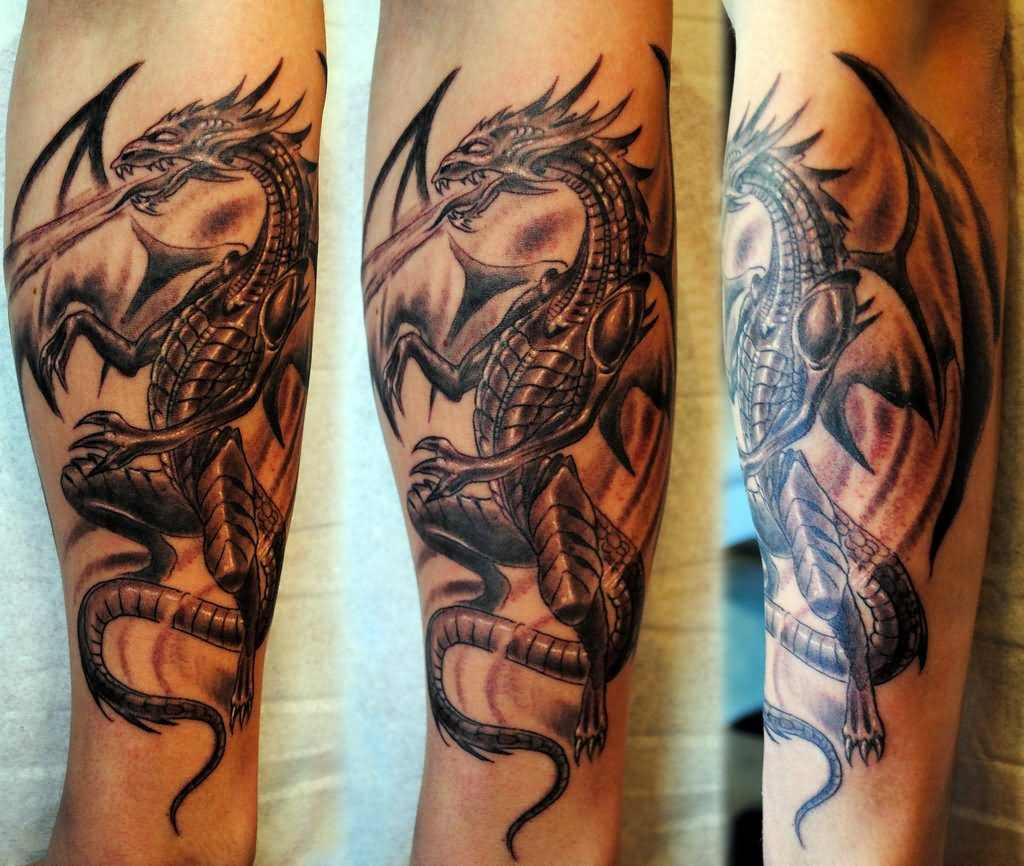 44 Gothic Dragon Tattoos regarding measurements 1024 X 866