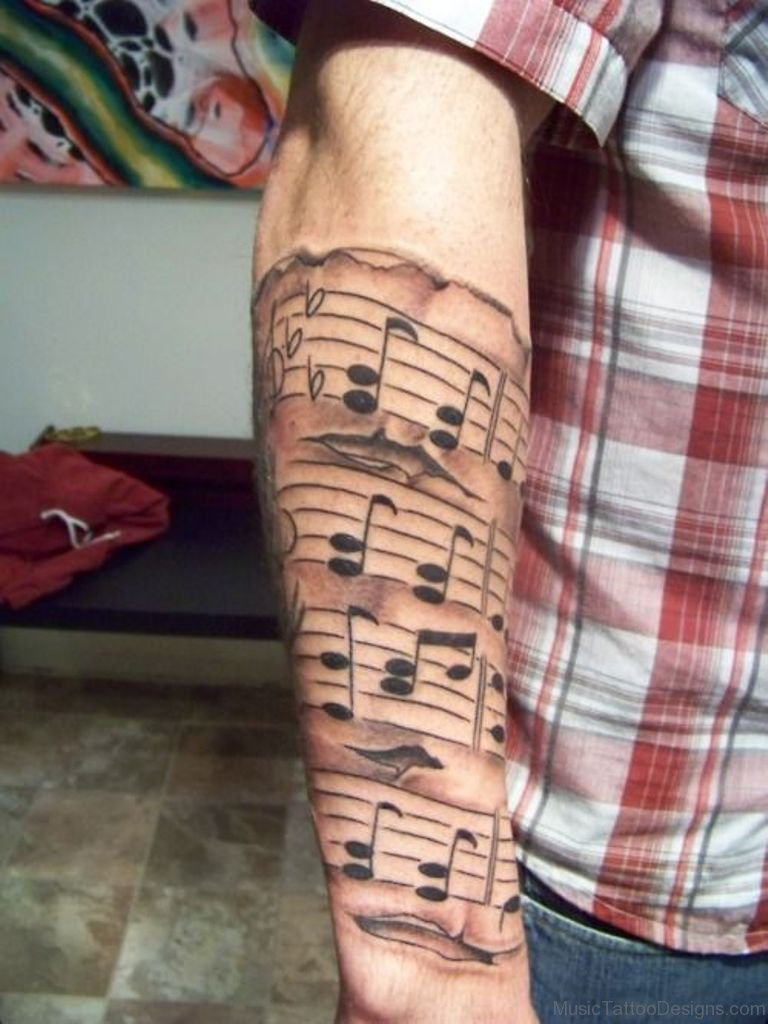 50 Great Music Tattoos On Arm for measurements 768 X 1024