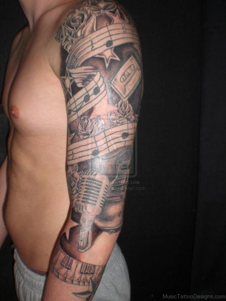 50 Great Music Tattoos On Arm regarding proportions 768 X 1024