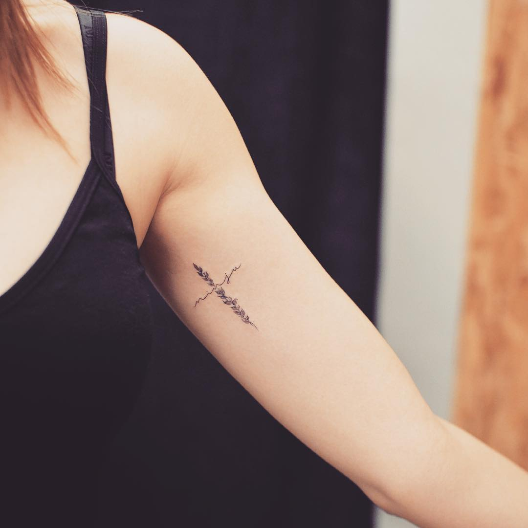 50 Unique Small Cross Tattoo Designs Simple And Lovely Yet Meaningful in proportions 1080 X 1080