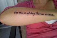 51 Beautiful Wording Tattoo For Arm with proportions 1024 X 768
