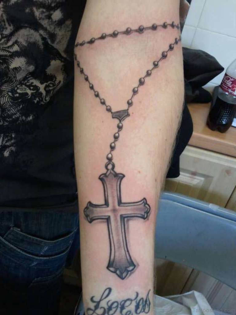 52 Great Rosary Tattoos On Arm pertaining to size 768 X 1024