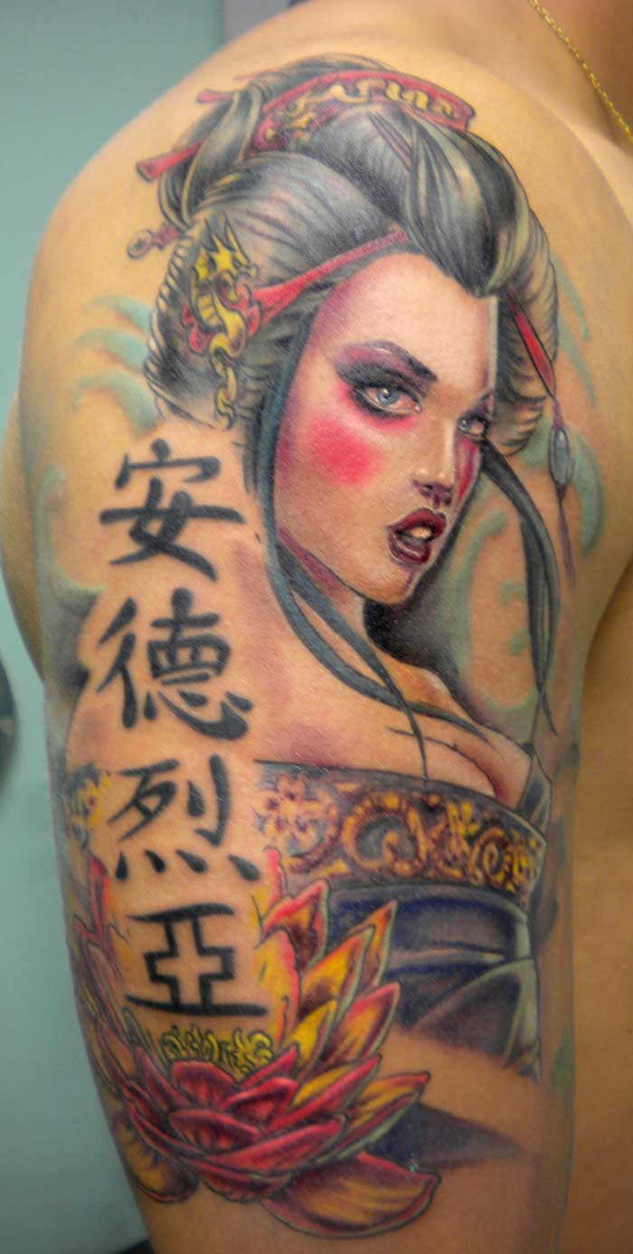 52 Japanese Geisha Tattoos Ideas And Meanings with proportions 700 X 1386