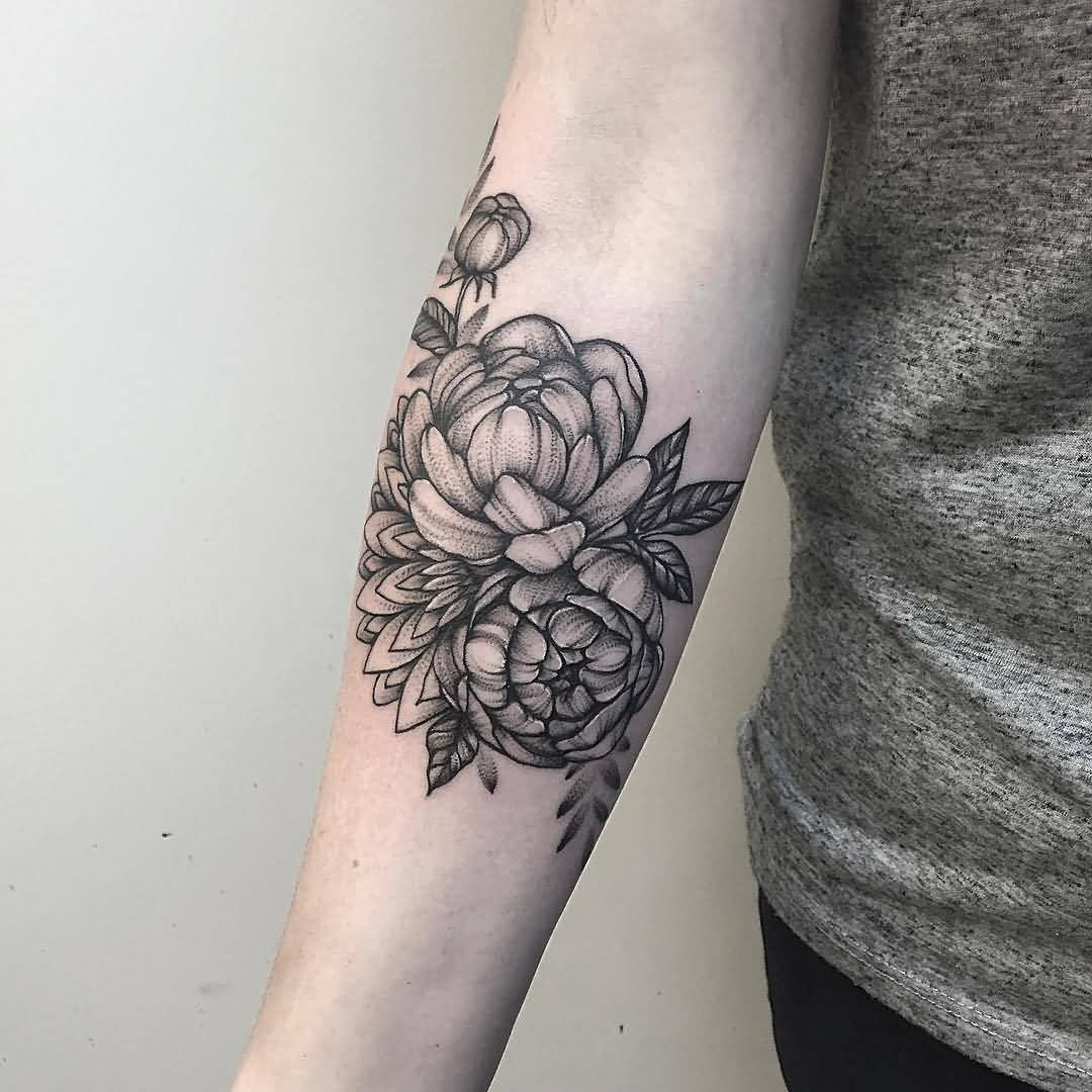 53 Attractive Peony Tattoos Ideas intended for proportions 1080 X 1080