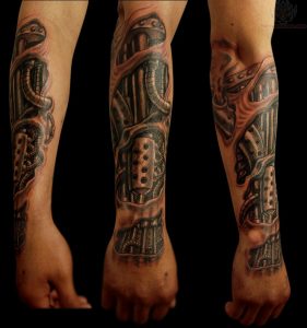 54 Mechanical Sleeve Tattoos for dimensions 864 X 924