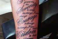 55 Inspiring Serenity Prayer Tattoo Designs Serenity Courage Wisdom with measurements 1080 X 1080