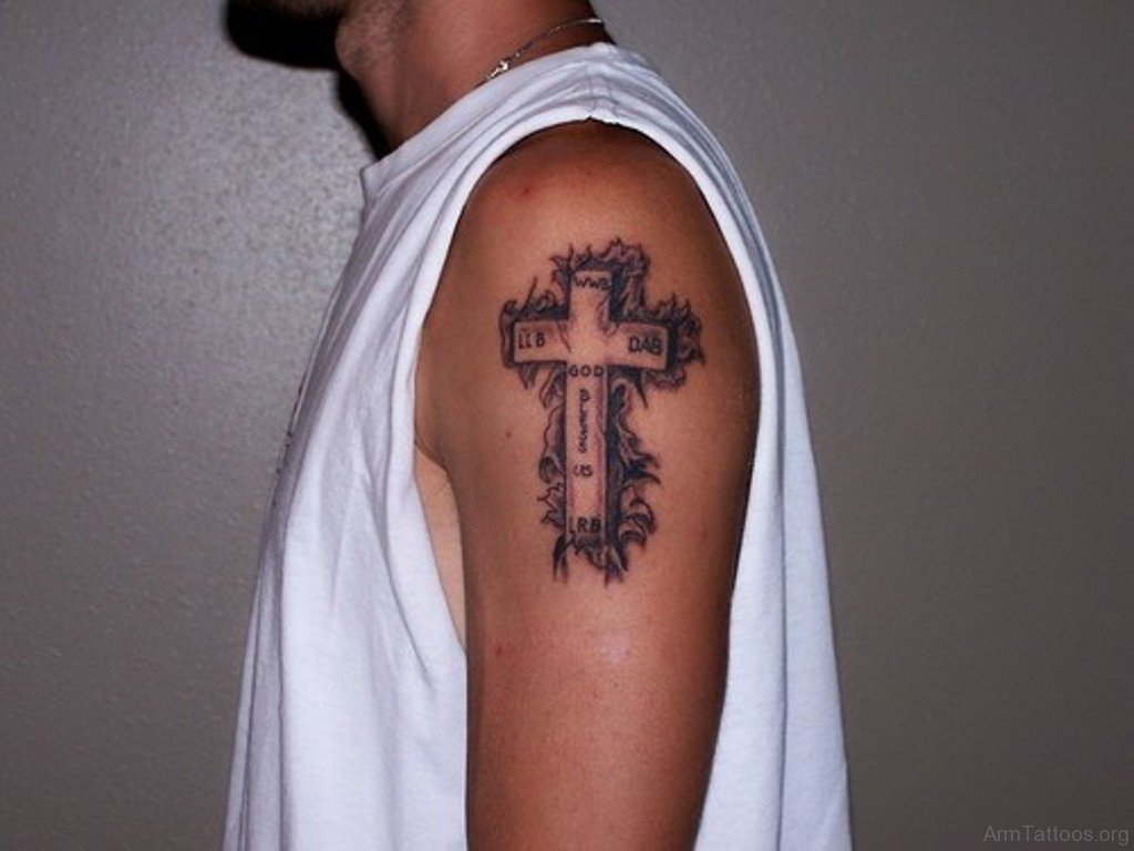 59 Cool Cross Tattoos On Arm with proportions 1024 X 768