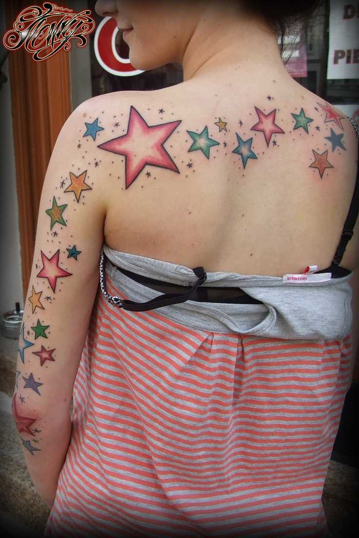 59 Wonderful Star Tattoos On Arm in proportions 736 X 1104