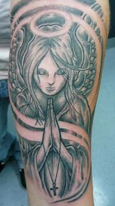 60 Incredible Praying Angel Tattoos Designs With Meanings with regard to sizing 800 X 1428
