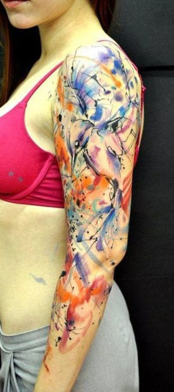 65 Examples Of Watercolor Tattoo Art And Design for size 600 X 1352