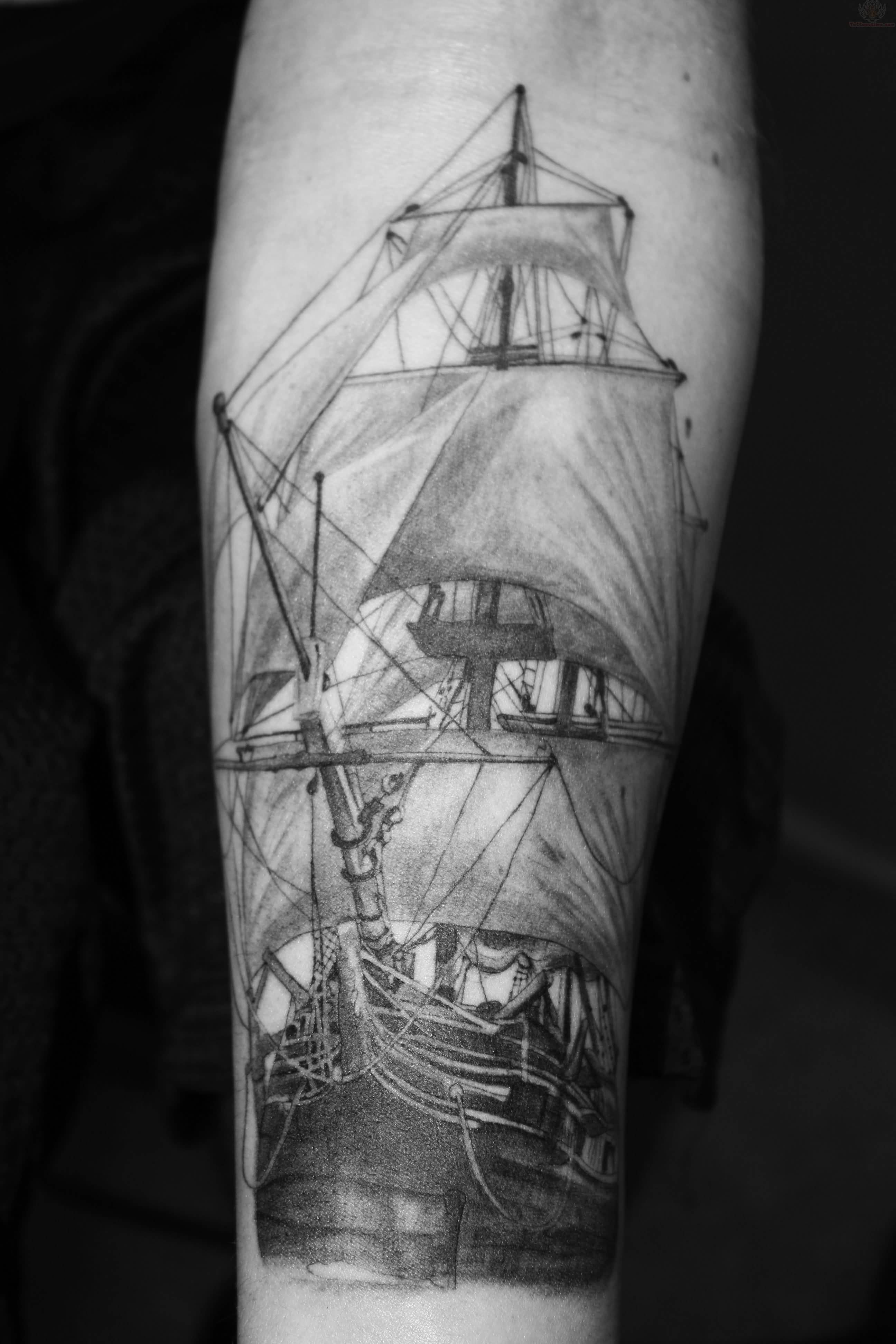 66 Pirate Ship Tattoos Ideas within sizing 2592 X 3888