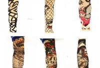 6pcs New Style Temporary Fake Slip On Tattoo Arm Sleeves Kit with regard to measurements 1000 X 1000