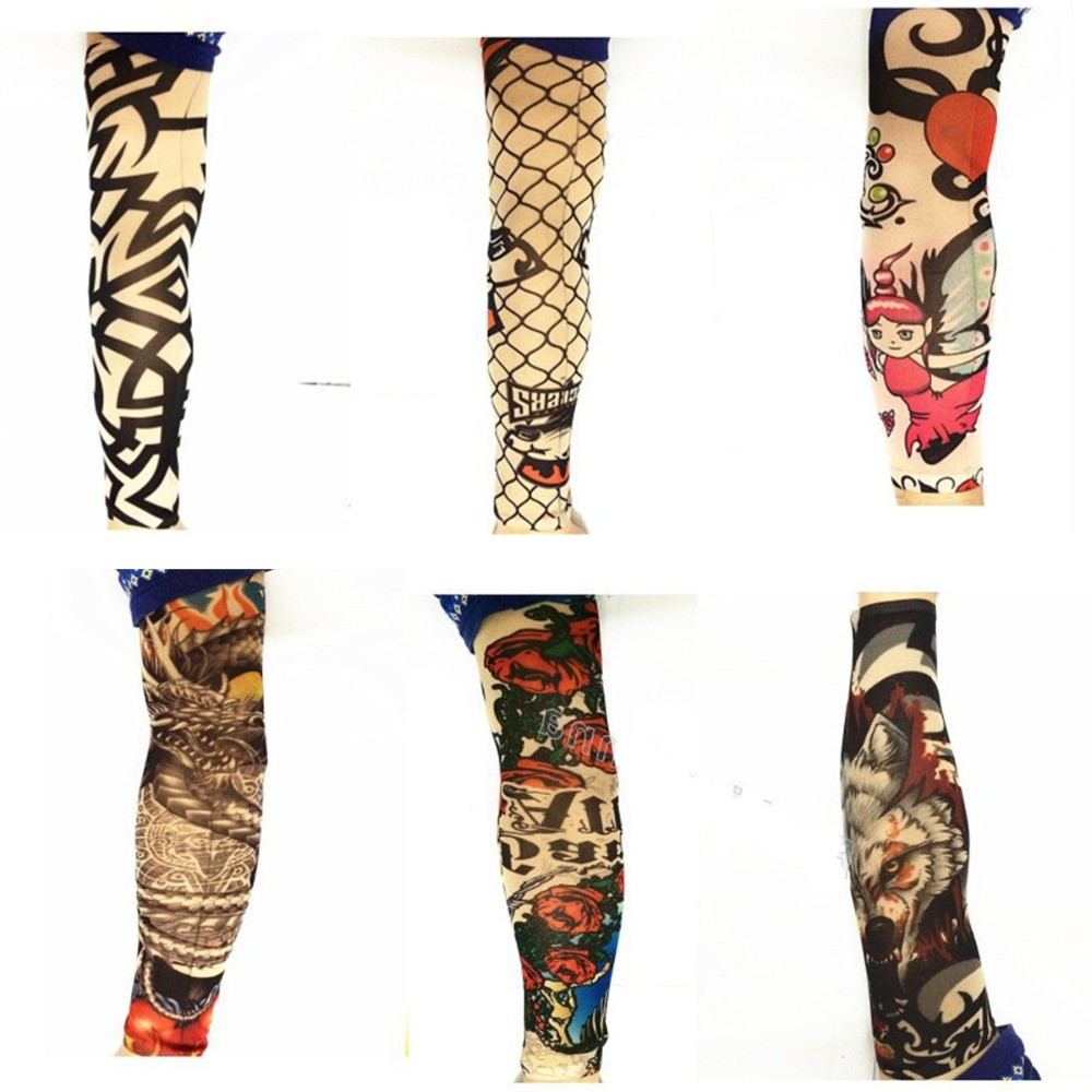6pcs New Style Temporary Fake Slip On Tattoo Arm Sleeves Kit with regard to measurements 1000 X 1000