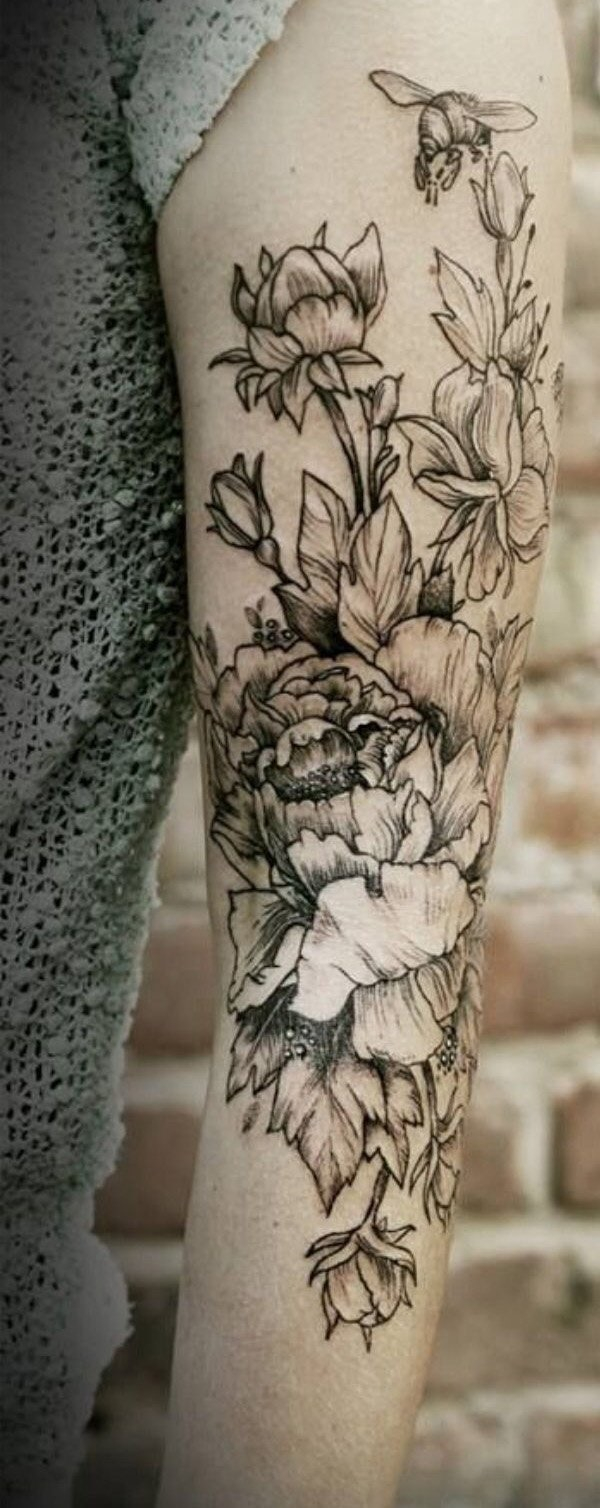 91 Gorgeous Yet Delicate Flower Tattoo Designs For Your Own Inspiration for sizing 600 X 1508