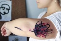 Abstract Lotus Flower Tattoo On The Back Of Her Left Arm Tricep intended for proportions 1000 X 1000