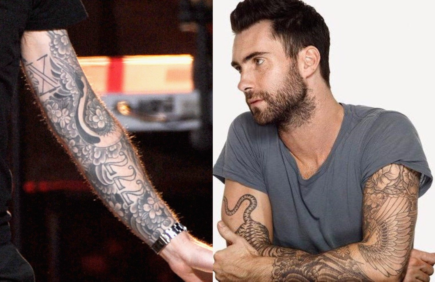 Adam Levine Tattoos Brother And House for size 1519 X 986