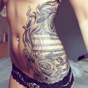 Amazing Tattoos Inspired Music Sheet Music Tattoo with proportions 992 X 992