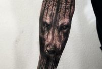 Amazing Wolf Tree Tattoo Jak Connolly At Equilattera In Miami inside proportions 871 X 1168