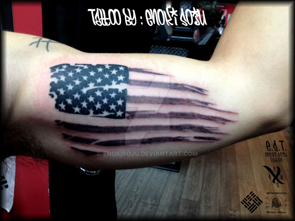American Flag Tattoo Enoki Soju Enokisoju Tattoos within sizing 1024 X 768