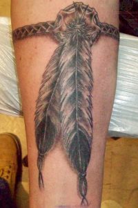 American Indian Feathered Amulet Detailed Old Style Tattoo Tattoos inside size 800 X 1200
