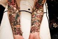 American Traditional Tattoo Sleeve Old School Tattoo Arm pertaining to measurements 803 X 1024