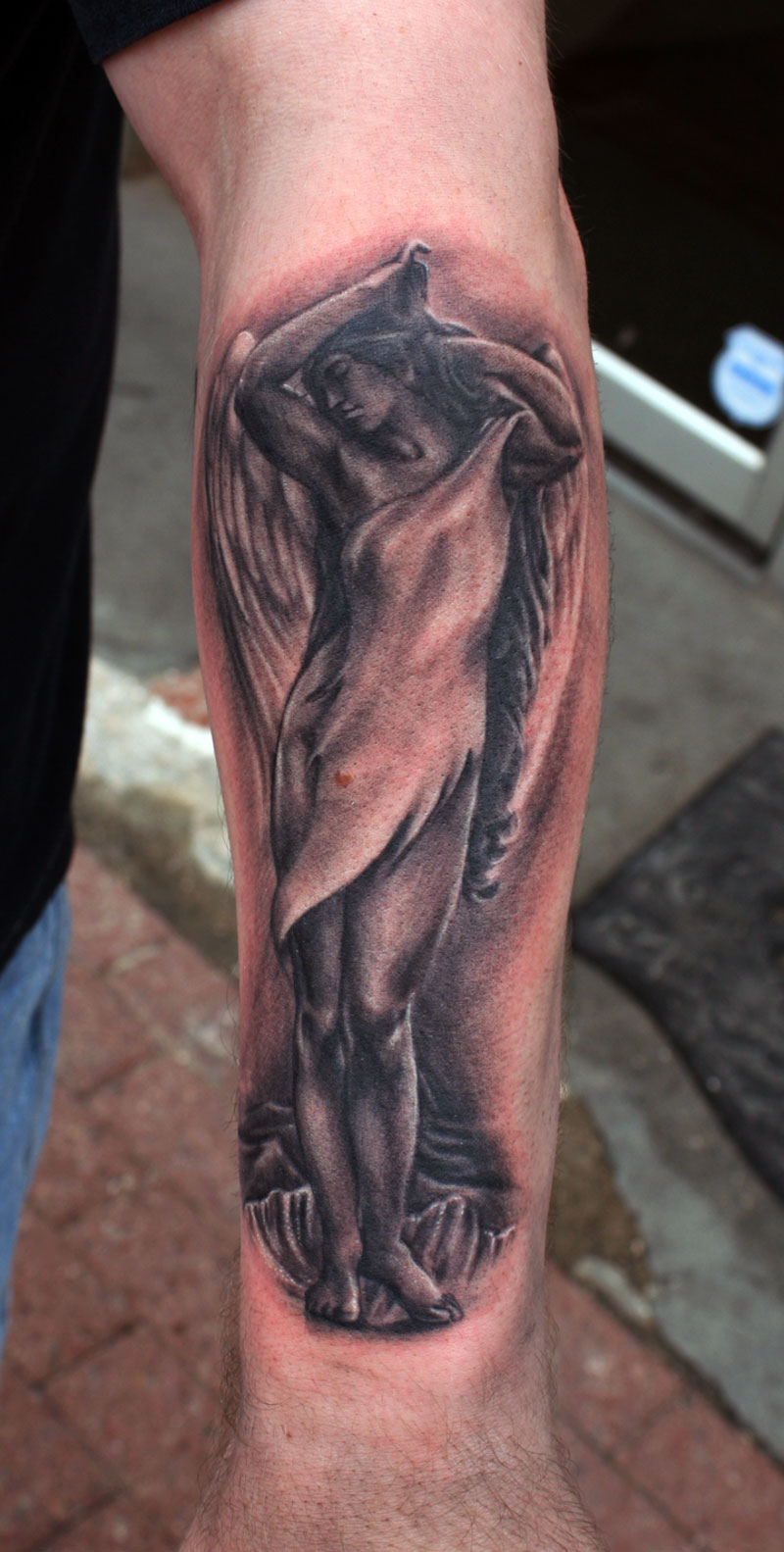 Angel Tattoo For Men On Arm Cool Tattoos Bonbaden inside proportions 800 X 1583