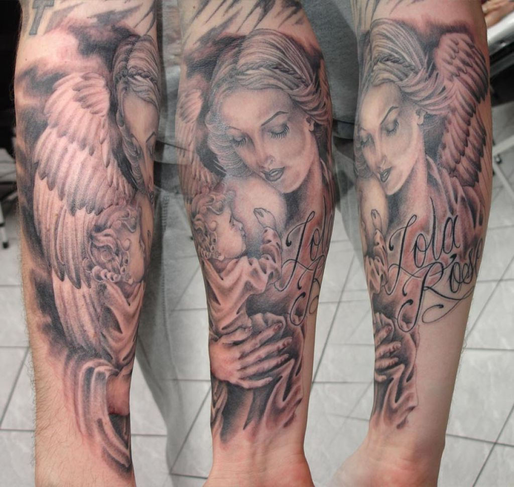 Angel Tattoo On Forearm Guardian Angel Tattoos Forearm Tattoo Ink with dimensions 1024 X 969
